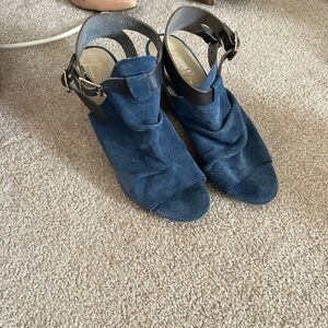 Blue Suede Women's Sandals